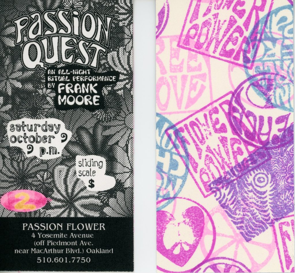 “Passion Quest” ticket, front and back