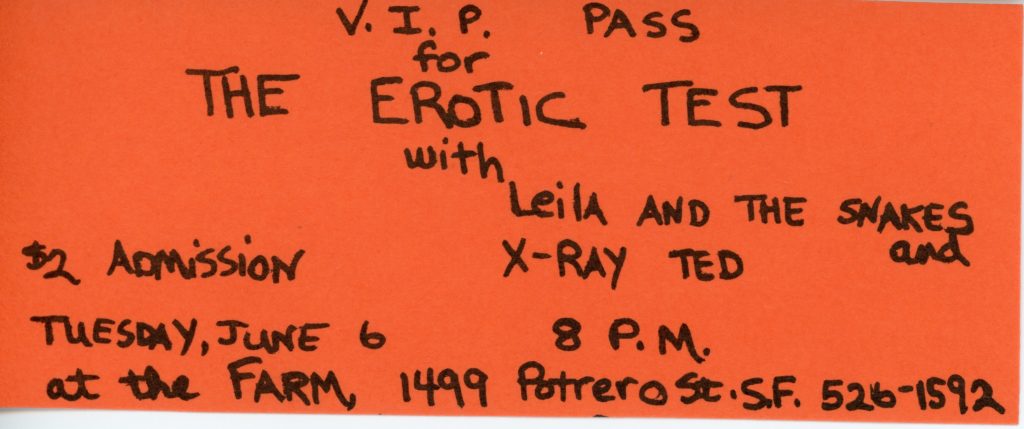 Erotic Test ticket